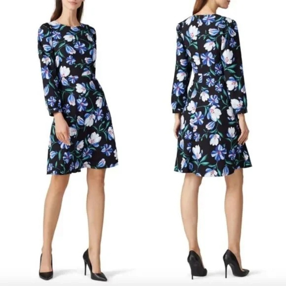 DRAPER JAMES Floral Smocked Sleeve Dress (100)